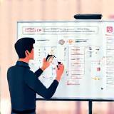 Person mapping out a career path on a whiteboard