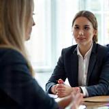Mock interview session with two professionals