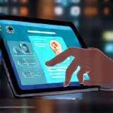 Person building an online professional profile